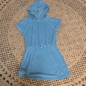 Hanna Andersson Blue Hooded Swim Cover Dress